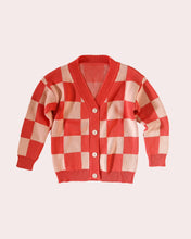 Load image into Gallery viewer, Check Cardigan - Pink/Coral
